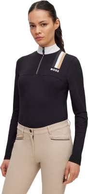 BOSS Equestrian Women´s Competition Shirt Evy Signature Stripe FW23, Long Sleeve
