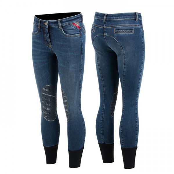 Animo Reithose Mädchen Nag Jeans, Kniebesatz, Knee-Grip