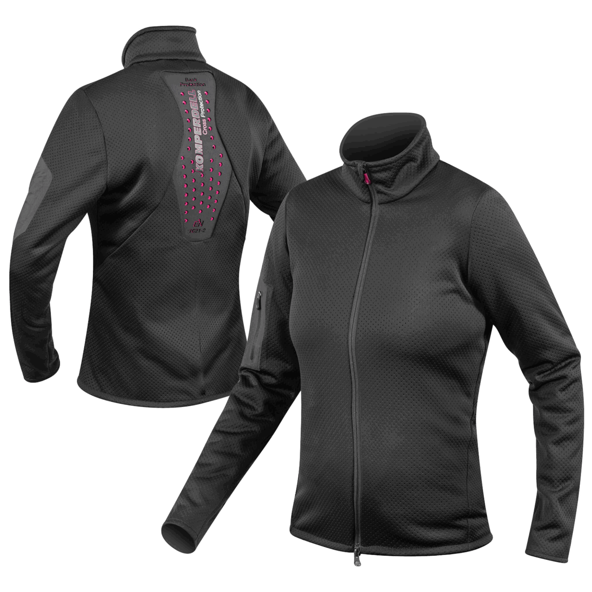 Komperdell Rückenschutzjacke Damen, Rückenprotektor, Sweatjacke