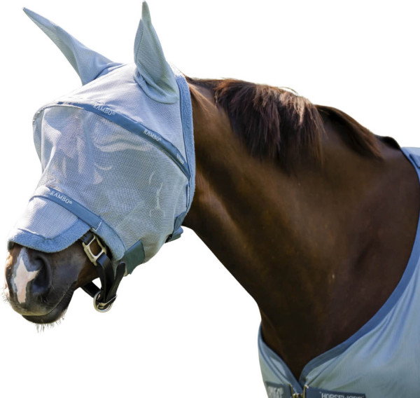Horseware Fliegenmaske Rambo Plus FS26, UV-Schutz, mit Nasenschutz