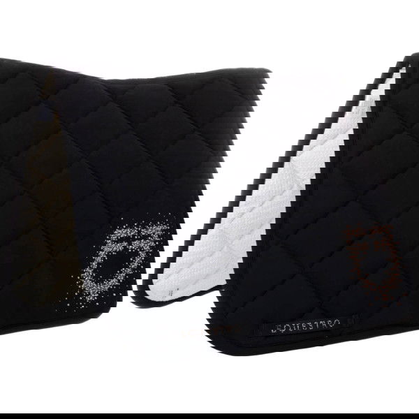 Equestro Saddle Pad Rhinestone Logo, Dressage Saddle Pad