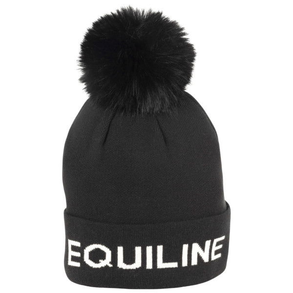 Equiline Unisex Hat Carsecp FW24, Knitted Hat, with Pon Pon