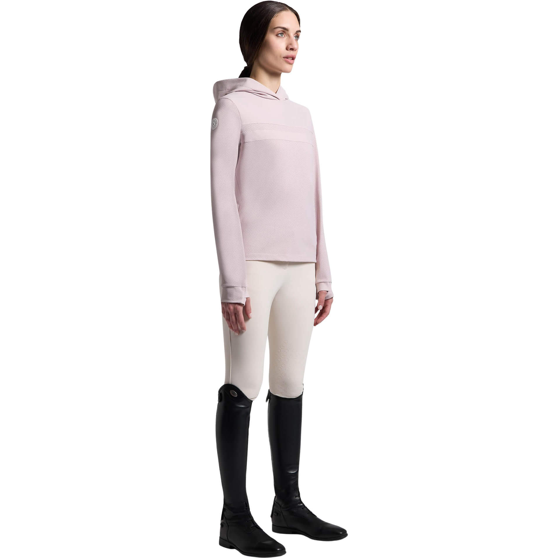 Cavalleria Toscana Pullover Damen CT Hooded Tech Sweatshirt FS26, Hoodie