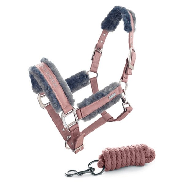 Equestrian Stockholm Halter Synthetic Fur, with Lead Rope