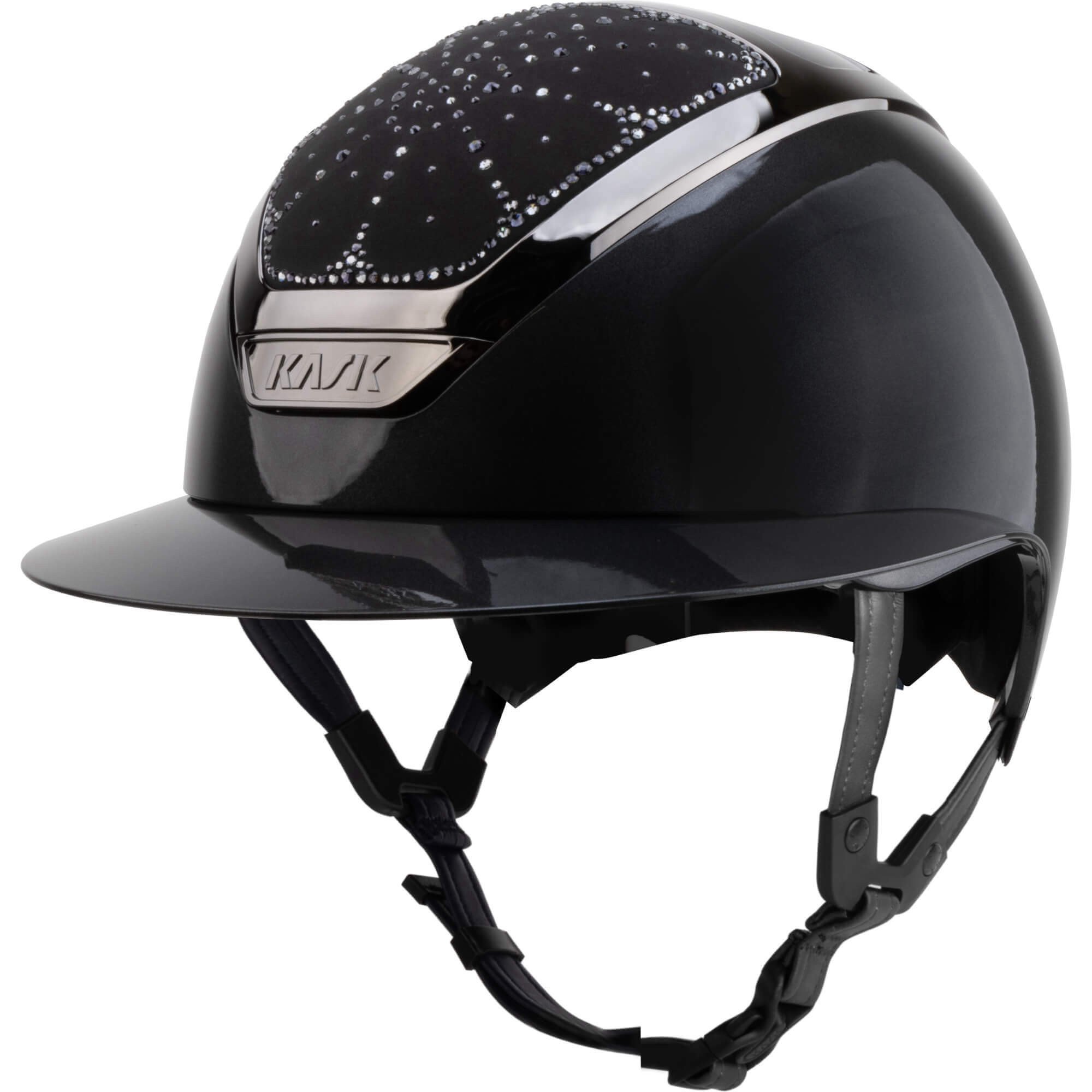 Kask Reithelm Star Lady Pure Shine Swarovski Riviera Graphite Mix