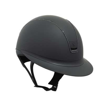 Samshield Riding Helmet Miss Shield 2.0 SM, Trim + Blazon Matt Black, 300 Swarovski Jet Hematite