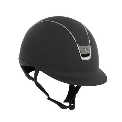 Samshield Reithelm Classic 2.0 Shadowmatt, Trim Black Chrome, Blason Crystal Fabric Metal Eclipse