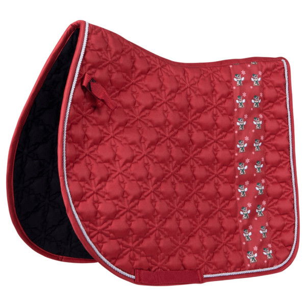 QHP Saddle Pad Merry Christmas, Jumping Saddle Pad