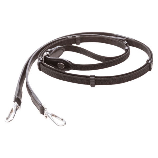 Kavalkade Rubber Reins, with Bars, with Snap Hook