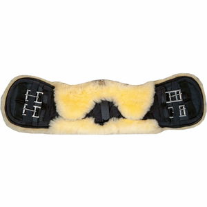 HKM Sattelgurt Lammfell, Kurzgurt, Dressurgurt, abnehmbares Lammfell, anatomisch HKM Sattelgurt Lammfell, Kurzgurt, Dressurgurt, abnehmbares Lammfell, anatomisch