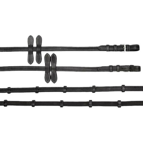 PS of Sweden Leather Reins San Francisco, Rubber Inside, with Leather Hand Grips