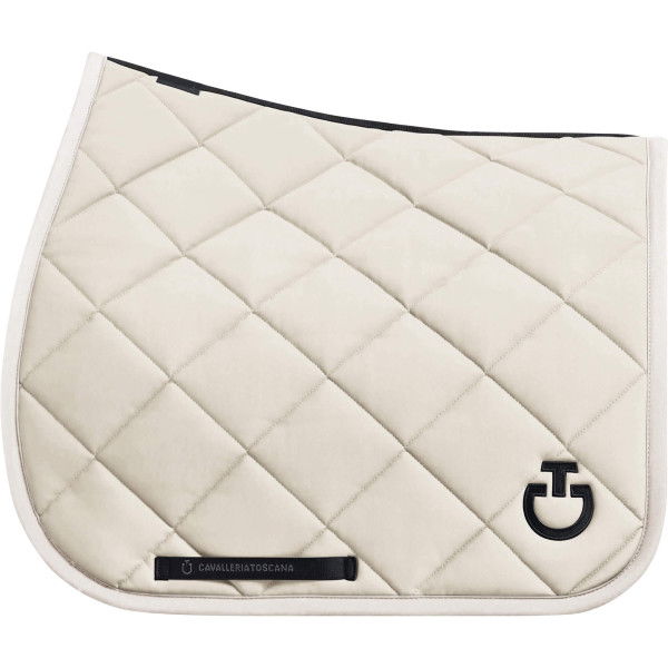 Cavalleria Toscana Saddle Pad Diamond Quilted Jersey FW24, Dressage Saddle Pad