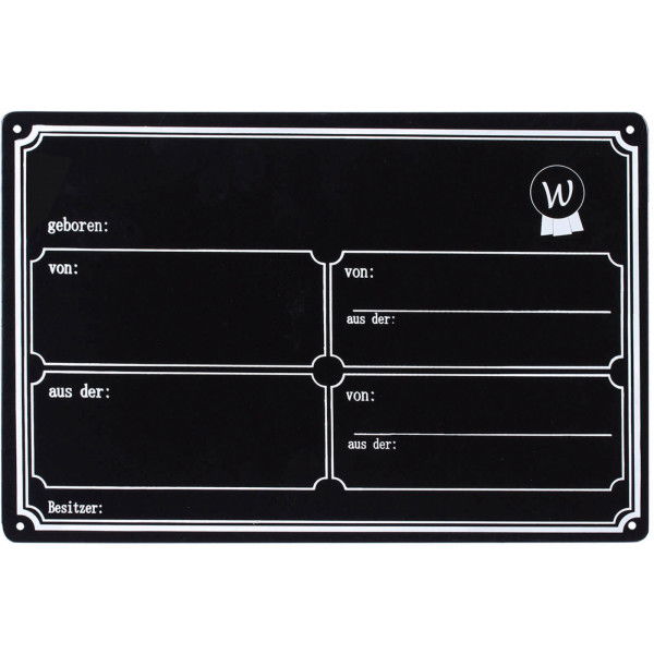 Waldhausen Stall Sign, Metal