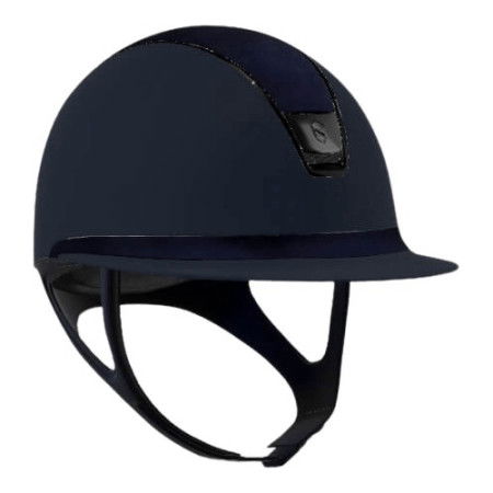 Samshield Riding Helmet Miss Shield 2.0 Shadowmatt, Top + FB Alcantara, Trim + Blason Black Chrome