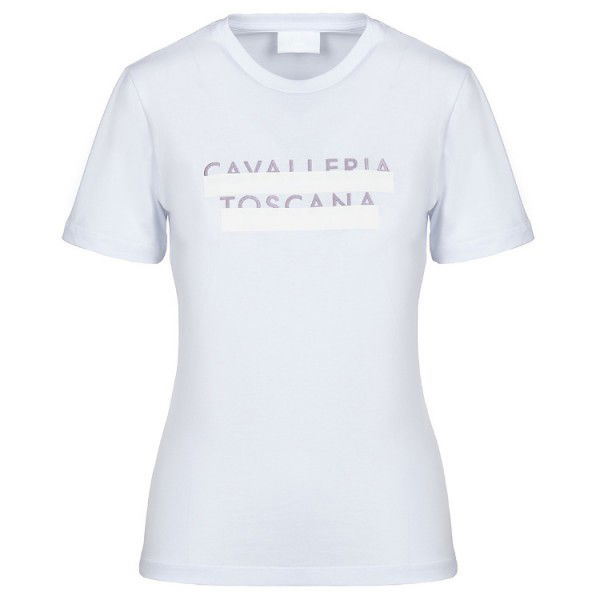 Cavalleria Toscana Shirt Damen Peekaboo CT Crew Neck T-Shirt FS20