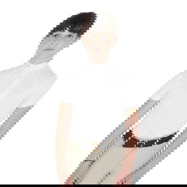 Equestro Girl's Competition Shirt, short-sleeved