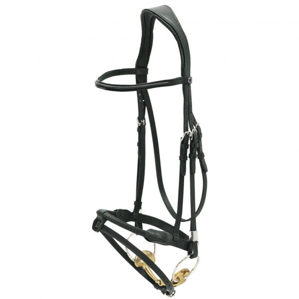 Stübben Snaffle Bridle 2700 Pro-Jump with Slide & Lock, Noseband made of cord covered with leather