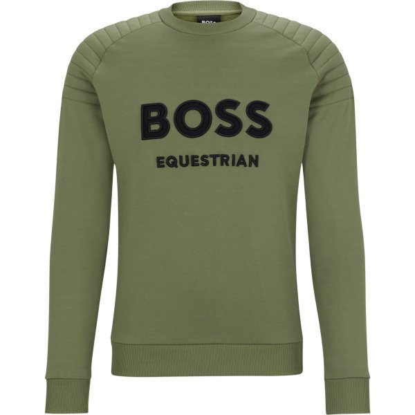 BOSS Equestrian Men's Sweater Lex Motor Pads Logo SS24