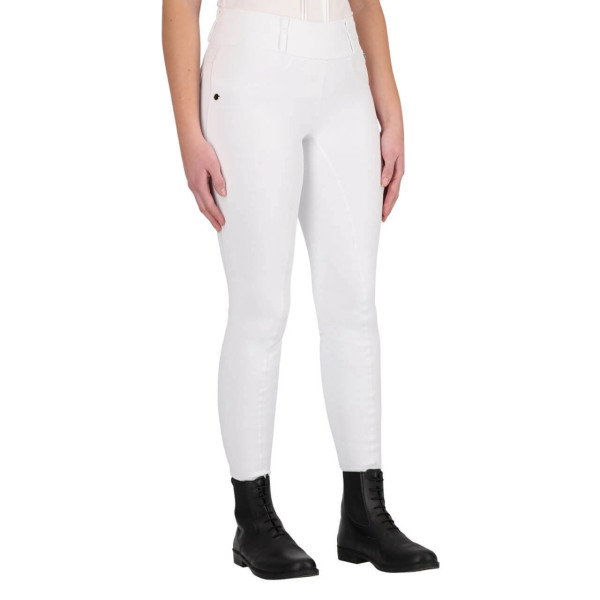 QHP Women's Competition Riding Leggings Juliet, Winter Riding Leggings, High Waist, Full Seat, Full Grip