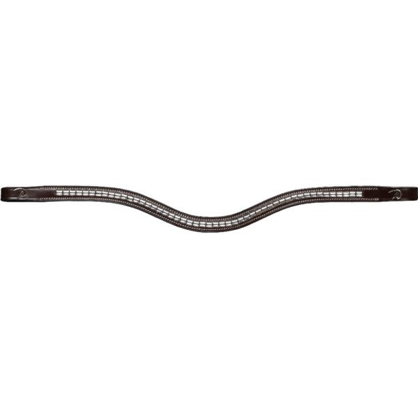 Dyon Browband in V-Shape, with Silver Fittings, US Collection