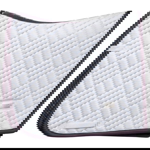 Equestrian Stockholm Saddle Pad Modern White Dark Violet, Dressage Saddle Pad