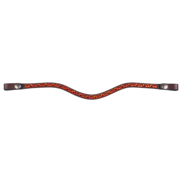 QHP Browband Eldorado, Curved, with Rhinestones