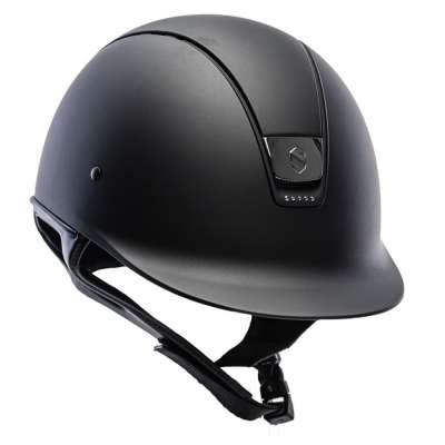 Samshield Riding Helmet Classic Shadowmatt, Trim matt, 5 Swarovski hematite, Blazon black chrome