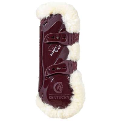 送料&関税込み★TB★SUEDE AND FAUX SHEARLING ADVENTURE HIKING Kentucky Horsewear Tendon Boots Vegan Sheepskin Bamboo