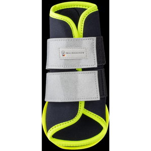 Couverture Réfléchissante Pour Cheval WALDHAUSEN Reflex – Taille Unique, Jaune Fluo, Bandes Argentées, Sécurité Nuit