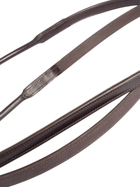 PS of Sweden Leather Reins Round Stitched, 16 mm, Supergrip, without Leather Hand Grips