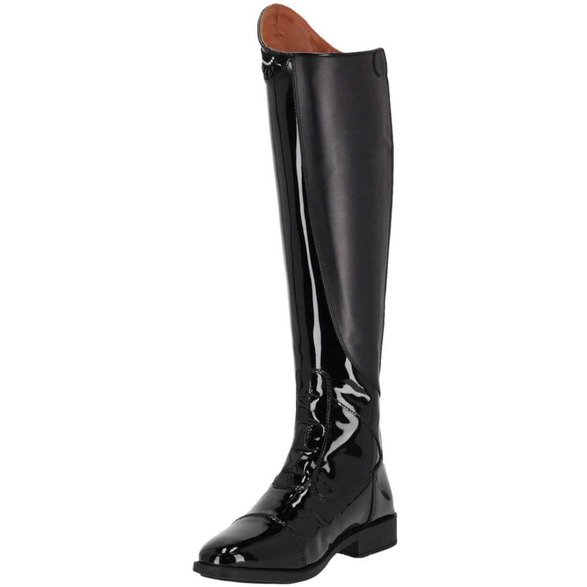 QHP Girls Patent Leather Riding Boots Lamira Junior | FUNDIS