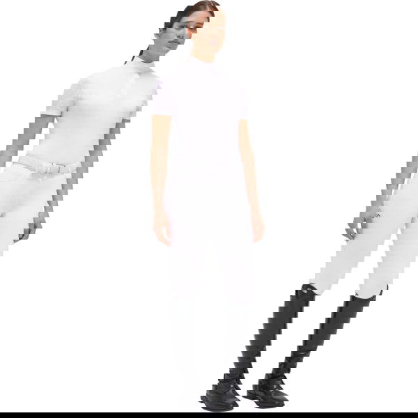 Cavalleria Toscana Women's Competition Shirt Sheer Jacquard Jersey S/S, Polo Shirt, UV-Shirt, short-sleeved