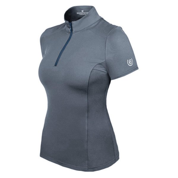Equestrian Stockholm Women's Shirt Illusion Metallic Blue, Training Shirt, short-sleeved