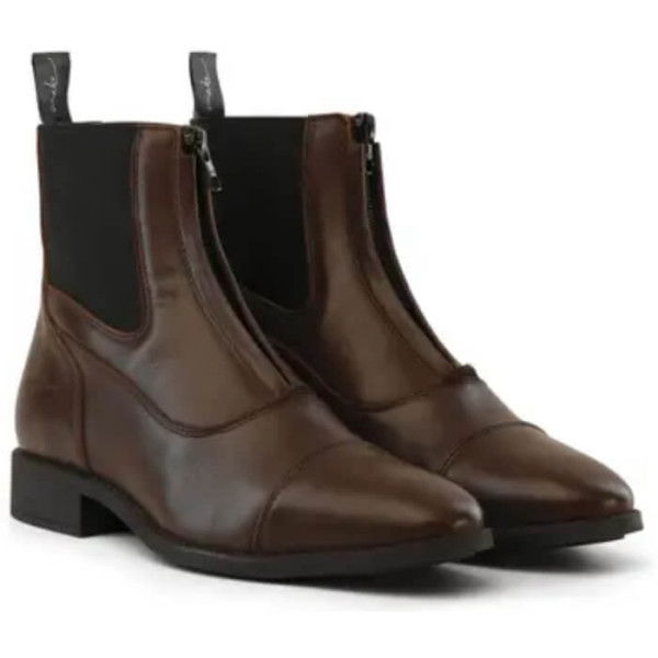 Dyon Ankle Boots, with Front Zip, Leather, Women, Men