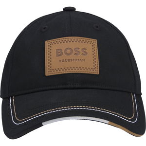 BOSS Equestrian Cap Unisex Leder Vintage Patch FS25, Basecap BOSS Equestrian Cap Unisex Leder Vintage Patch FS25, Basecap