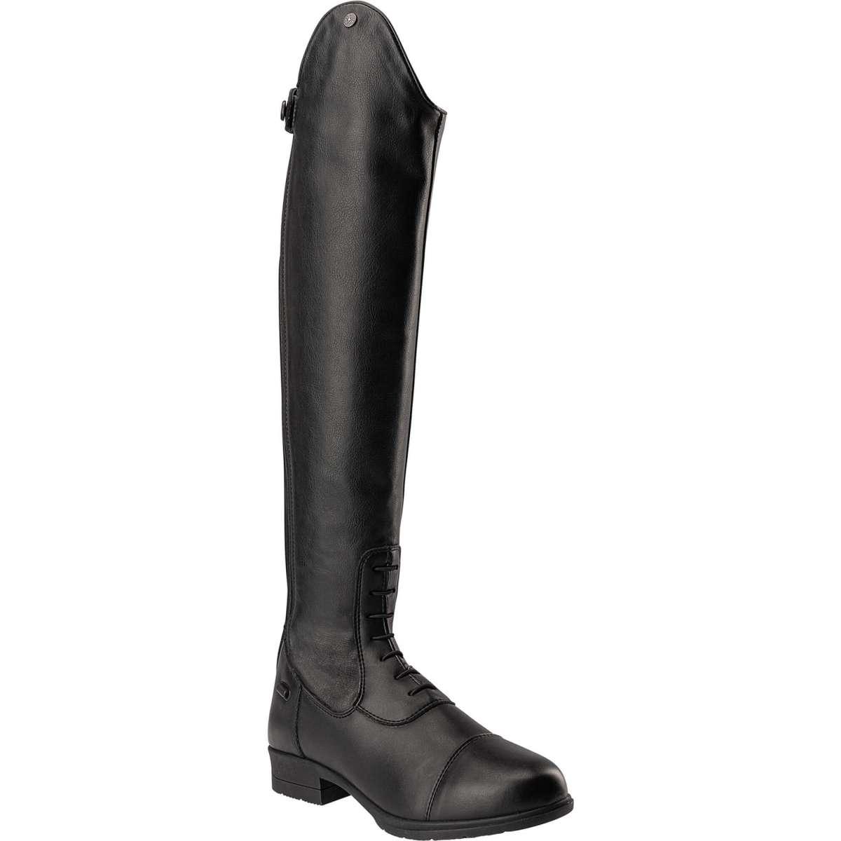 Women's Miraculous Riding Boot – Classic Leather Boots With Lace-Up Back Detail & Stacked Heel