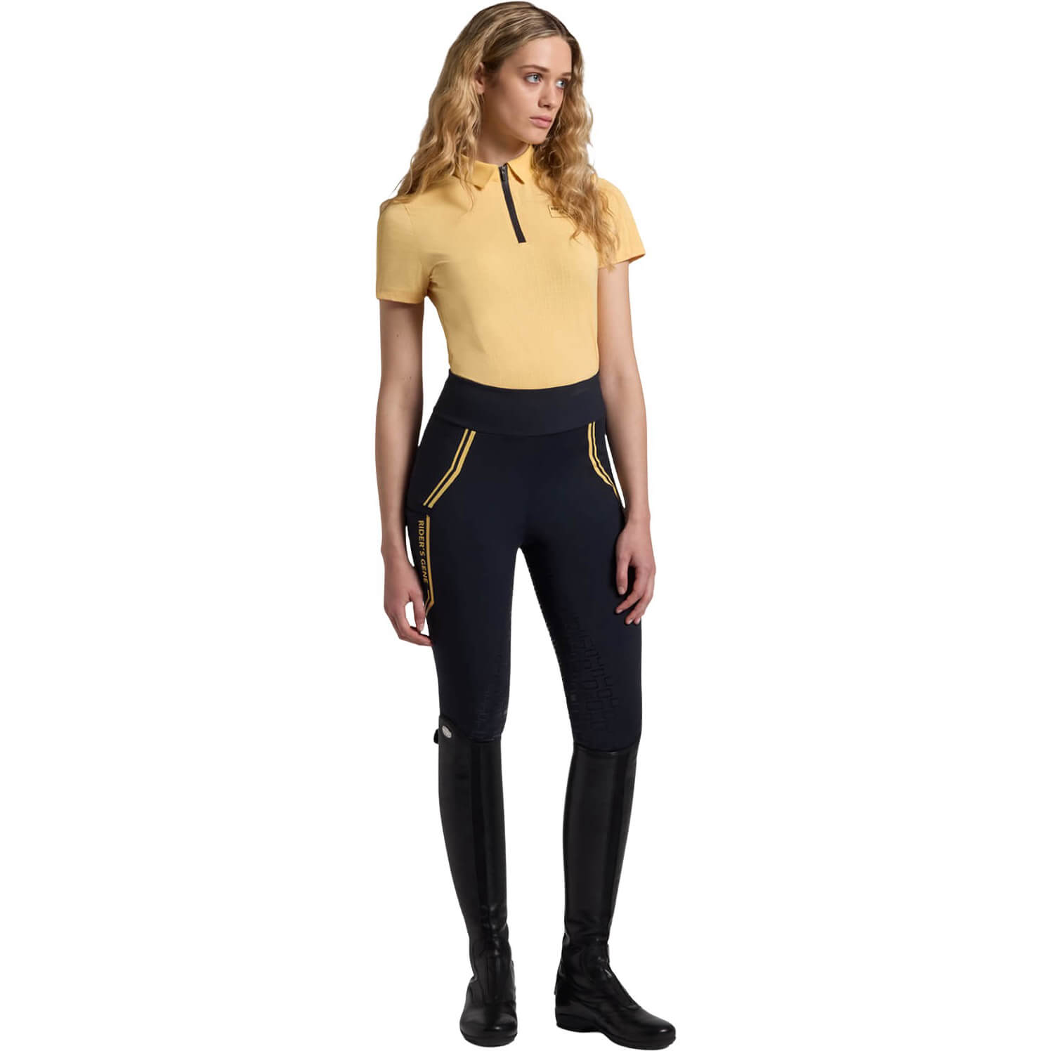 RG Italy Shirt Damen Tech S/S Training Zip Polo FS26, Trainingsshirt, Trainingspolo, kurzarm