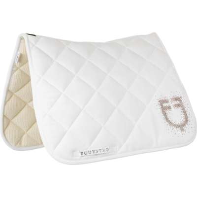 Equestro Saddle Pad Rhinestone Logo, Dressage Saddle Pad