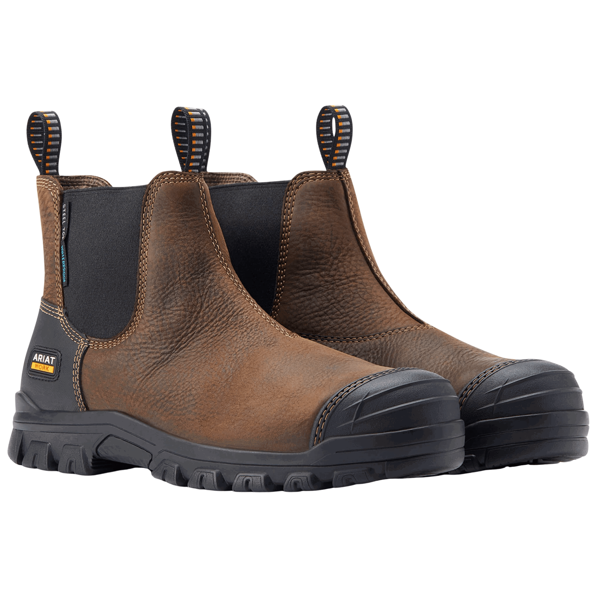 Ariat Boots Mens 14EE Brown Chelsea Steel Toe Waterproof Slip Resistant Work 10074284 Men main image 2