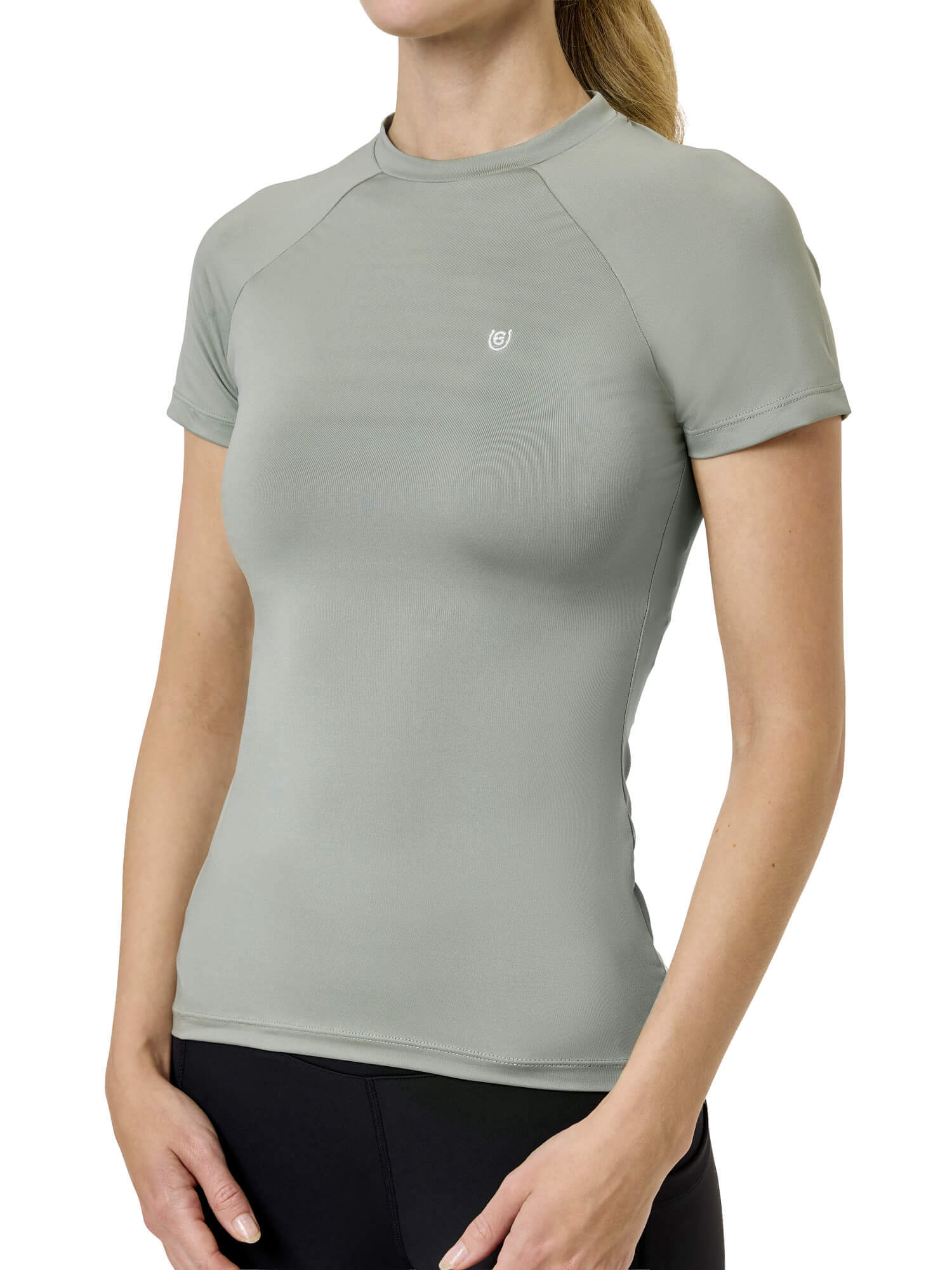 Equestrian Stockholm Shirt Damen Dynamic Base Layer Pistachio White, Trainingsshirt, kurzarm
