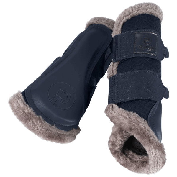 Eskadron Tendon Boots Mesh Faux Fur Platinum FW24, Faux Fur Gaiters