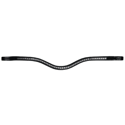 Dyon Stirnriemen Silver Clincher NEC, V-Shaped, geschwungen