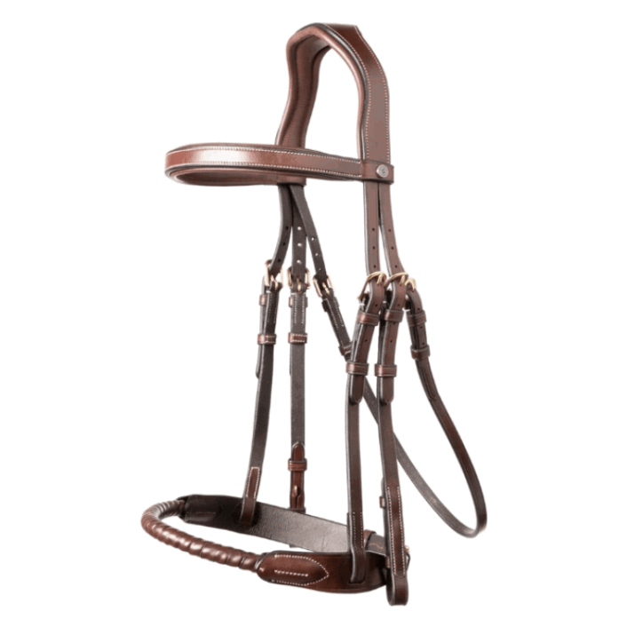 Trust Trense Dublin, englische Trense, mit geflochtenem Nasenriemen, ohne Sperrriemen