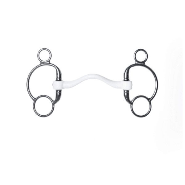 Trust 2.5-Ring Eggbut Snaffle, Inno Sense, Port Hard, Bar Bit, Synthetic Bit, with Tongue Clearance