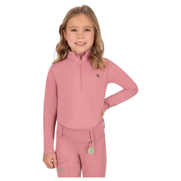 QHP Girls' Sports Shirt Lucky Start Junior, long-sleeved