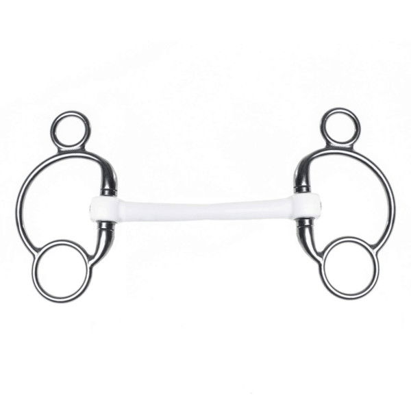 Trust 2.5-Ring Eggbut Snaffle, Inno Sense, Flexi Soft, Plastic Bit, Bar Bit