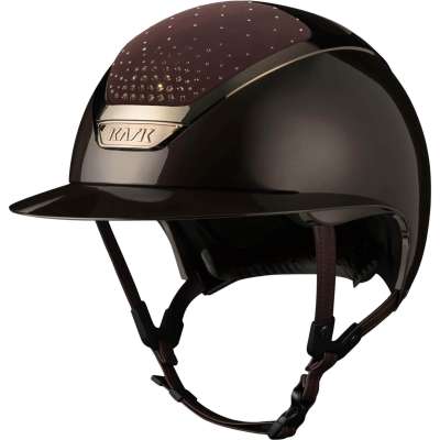 Kask Riding Helmet Star Lady Pure Shine Swarovski Passage Greige
