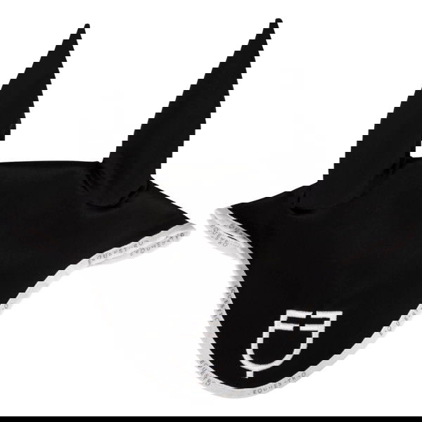 Equestro Fly Bonnet Technical Fabric with Logo, Fly Cap, Fly Ears