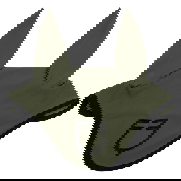 Equestro Fliegenhaube Stretch Black Line, Fliegenmütze, Fliegenohren