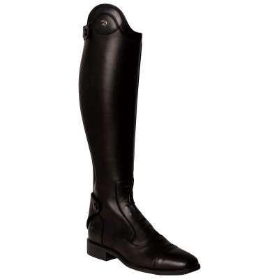 Dyon Reitstiefel Slim mit Schnürung, Lederreitstiefel, Damen, Herren, schwarz